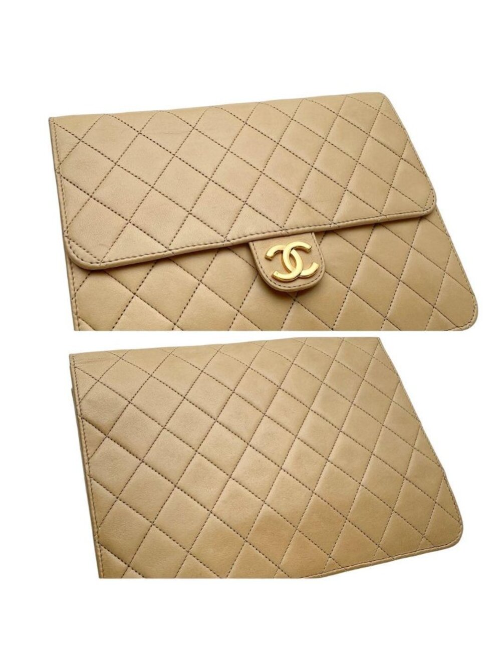 Chanel Lambskin Quilted Chain Shoulder Bag CC Logo - Picture 4 of 10